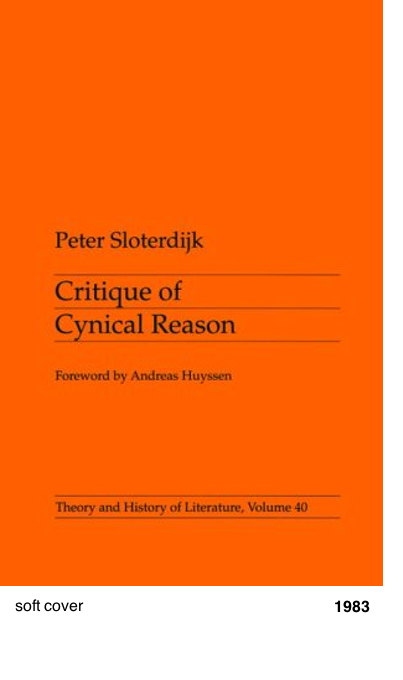 Critique of Cynical Reason - Peter Sloterdijk